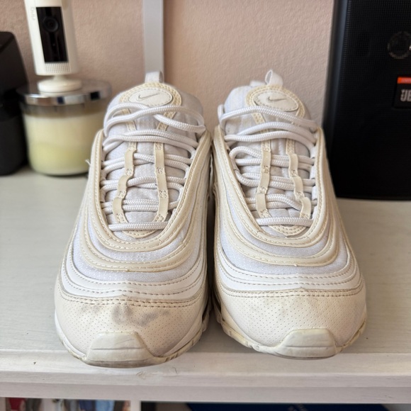 Nike air max 97 sneakers triple white Shoes size men’s big kids 6Y women’s 7.5 - Picture 6 of 6